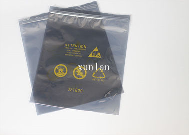 Αντιστατικές τσάντες φερμουάρ ESD 0.08~0.2 χιλ. οριζόντια αδιάβροχες με το λογότυπο εκτύπωσης